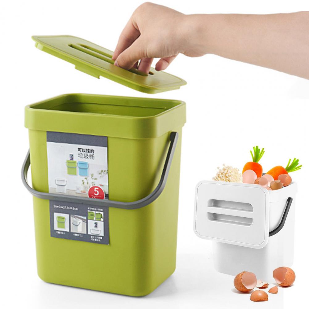 3/5 L Kitchen Trash Can Hangin - đánh giá và giá Compost Bin Countertop