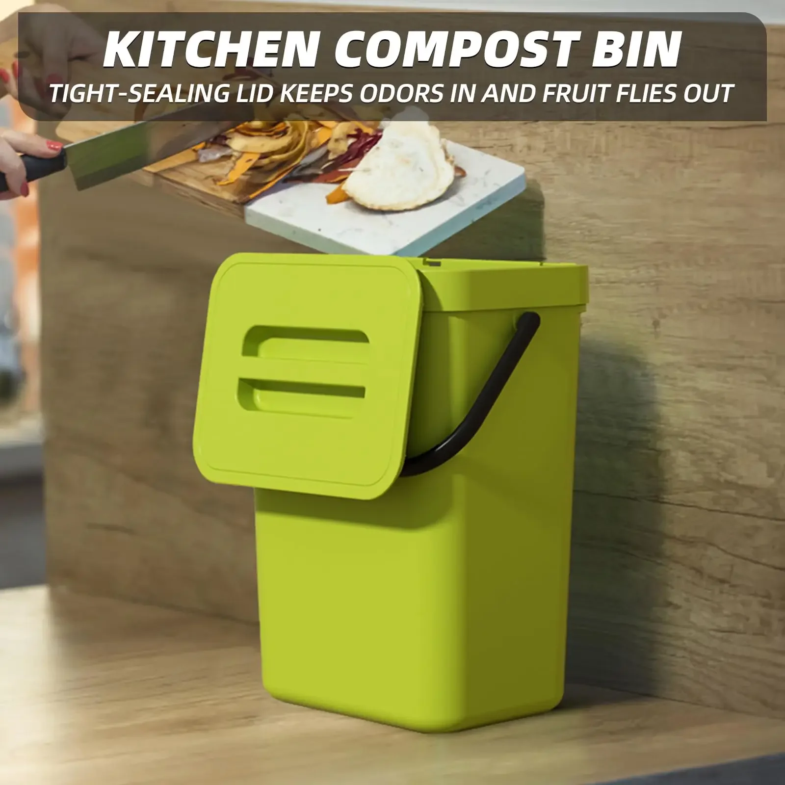 Food Waste Basket Bin for Kitc - đánh giá và giá Compost Bin Countertop