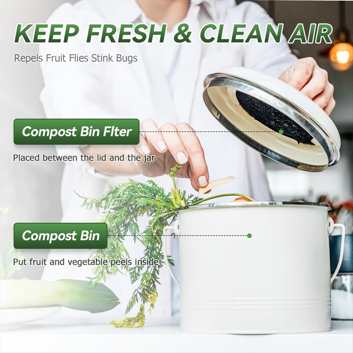 A92G New Compost Bin Filter, 6 - đánh giá và giá Compost Bin Countertop