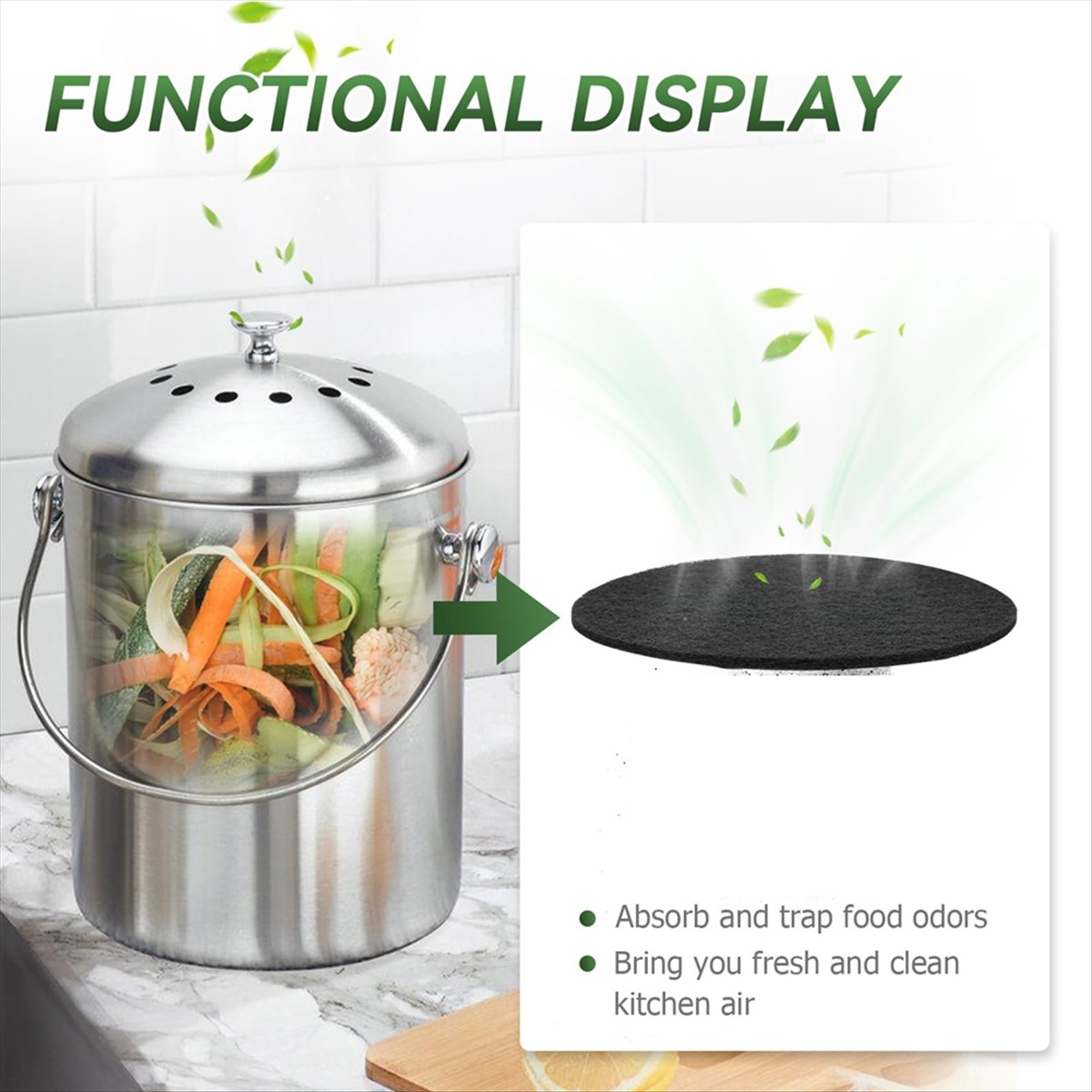 A92G New Compost Bin Filter, 6 - đánh giá và giá Compost Bin Countertop